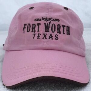 Polar Graphics USA for Fort Worth Texas Women's Adjustable Pink Travel Ball Cap